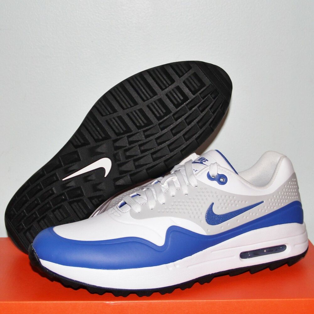 Nike Air Max 1 G Golf Shoes Mens 8.5 Game Royal Blue Grey White